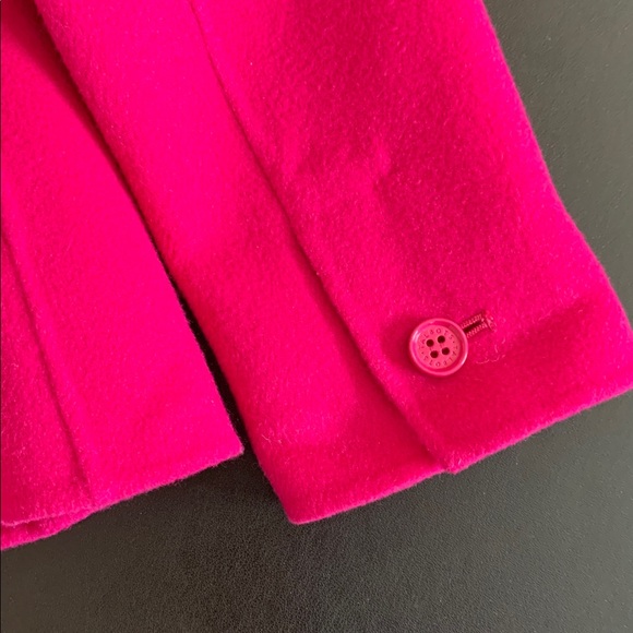 Talbots Ruffle-Neck Double-Face Jacket in Pink Size 2 Petite Lightweight Preppy - Picture 8 of 12